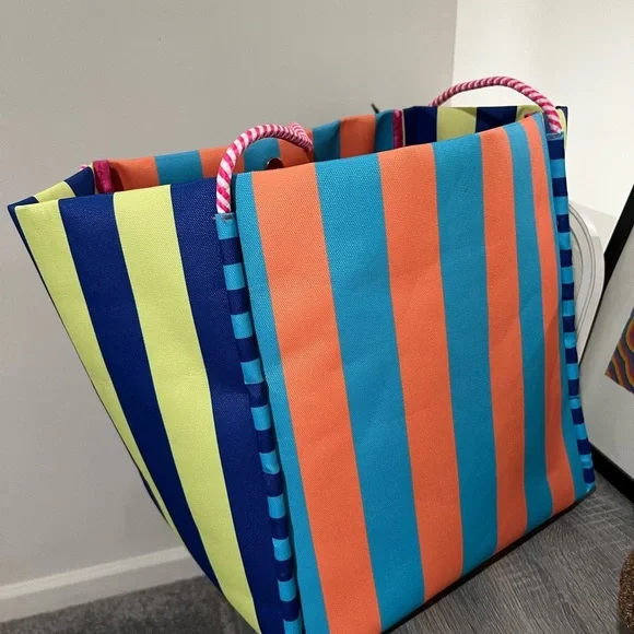 (NWT) Vibrant Striped Tote Bag - Picture 6 of 6